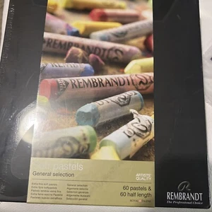 Rembrandt Soft Pastel Half Stick Assorted Colors Set 60 Half/60 Full Size Sticks - Picture 1 of 5