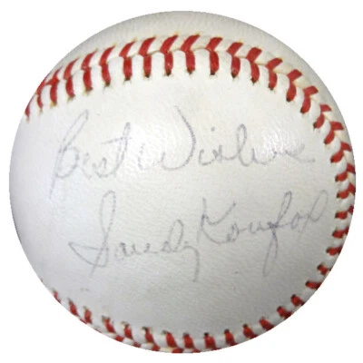 Sandy Koufax Auto NL Baseball Dodgers Best Vintage Playing Days Sig PSA/DNA - Image 1 of 4