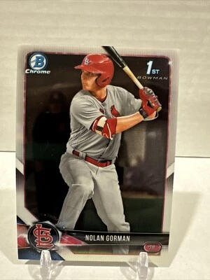 2018 Bowman Chrome 1st Nolan Gorman #BDC-117 Cardinals - Image 1 of 2
