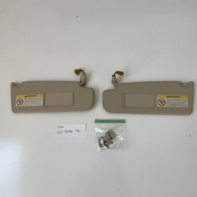 Volkswagen Jetta TDI 2001 OEM juego de parasol beige vinilo bronceado iluminado Foto 1 de 4
