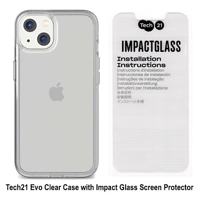 Tech21 Evo Clear Case with Impact Glass Screen Protector for iPhone 13 mini - Image 1 of 4