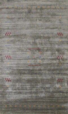 Tribal Indian Gabbeh Wool Hand-knotted Area Rug 7'x10' Nomadic Room Size Carpet - Image 1 of 4