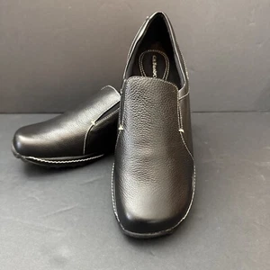Bass Womens Loafers Size 8.5 M "DARCY" Black Leather Rubber Sole # B - Picture 1 of 11