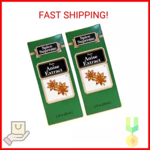 Spice Supreme Flavorings: Pure Anise Extract (Pack of 2) 2 oz Size - Picture 1 of 1