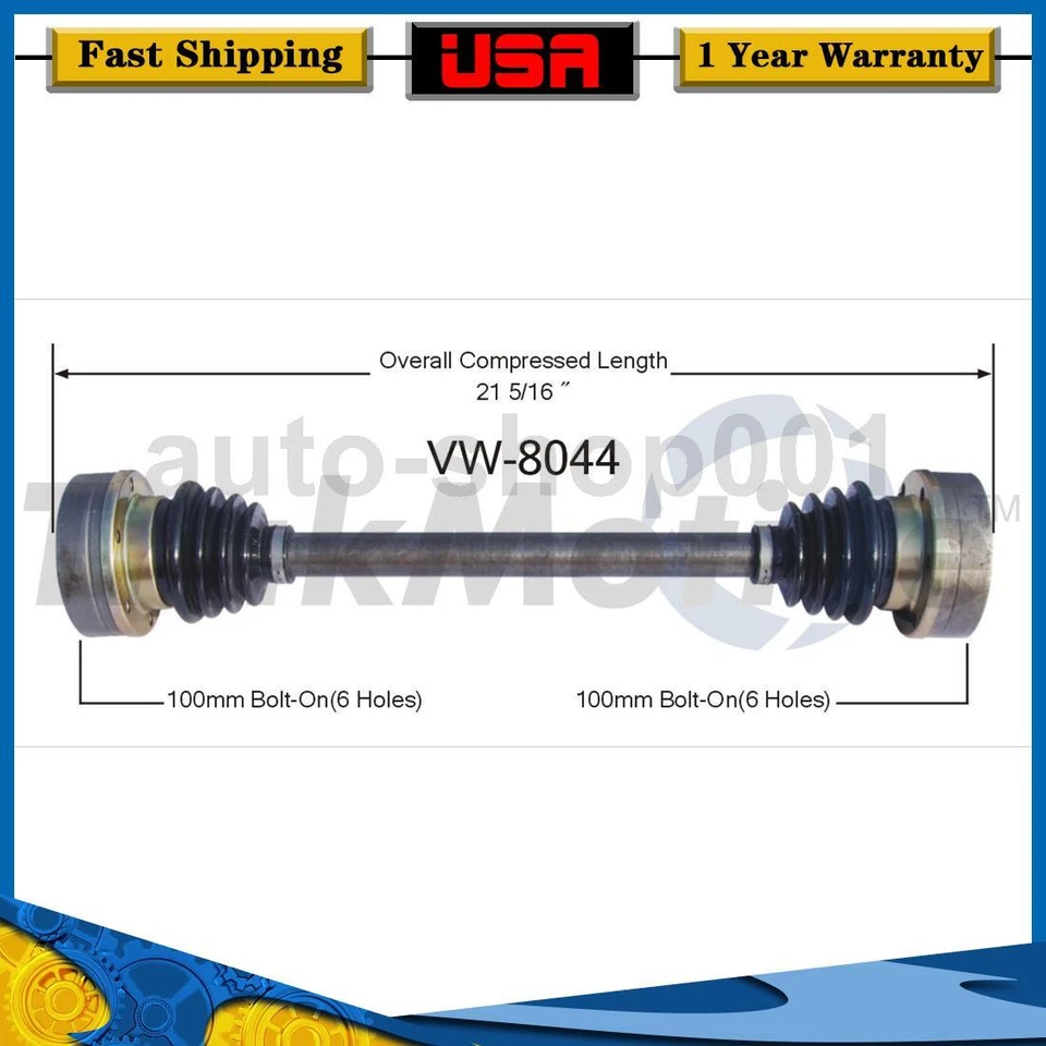 Eje trasero izquierdo CV eje articulado para Porsche 944 1991 1990 1989 1988 1987 1986 1985 Foto 1 de 1