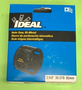 IDEAL 35-378 3-5/8" 92MM HOLE SAW BI-METAL MADE IN USA - Picture 1 of 4