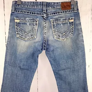 BKE Madison Womens Stretch Capri Denim Pants Distressed Size 27 Measures 28 X 22 - Picture 1 of 10