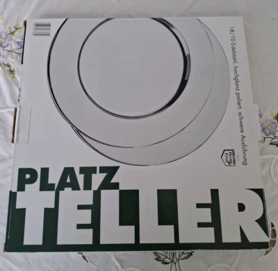 Platzteller - 18/10 Edelstahl - Hochglanz poliert -  ø 32cm  - OVP - 2 StückS - Bild 1 von 4