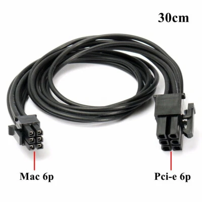 Mini 6-Pin to PCI-E 6PIN Graphics Video Card Power Cable Cord For Mac G5 / Pro - Image 1 of 4
