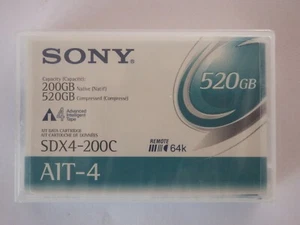 Sony AIT4/AIT-4 Data Tape/Cartridge 200/520GB SDX4-200C Remote 64k Memory NEW - Picture 1 of 2