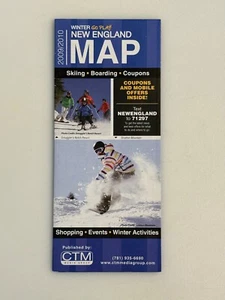 2009-2010 New England Map Winter Go Play Shopping Events Winter Skiing - Picture 1 of 3