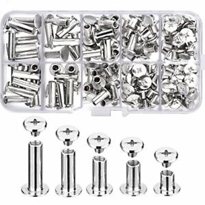 ZXHAO M5 Chicago Binding Screws Sex Bolt Barrel nut Barrel Bolt Post Screw 100pcs 5x6