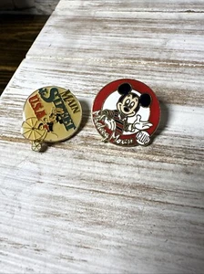 Disney World Main Street USA Mickey Mouse Pin & Mickey Mouse Club Pin - Picture 1 of 5