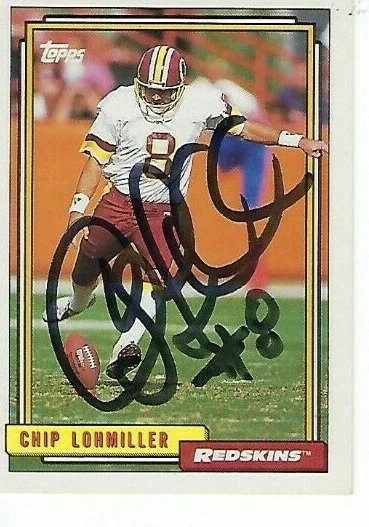 CHIP LOHMILLER SIGNED 1992 TOPPS #229 - WASHINGTON REDSKINS - Image 1 of 1