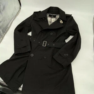 BURBERRY BLACK LABEL Men's Black trench coat Asian fit L US size L from JPN - Picture 1 of 10