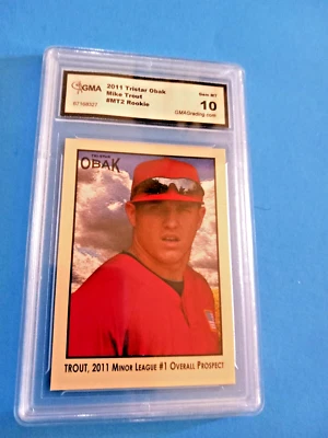 Mike Trout Rookie Card  2011 Tristar Obak  /300  #MT2 GMA 10 -Gem Mint..read - Image 1 of 2