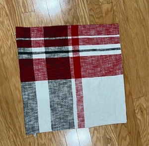 Hearth & Hand by Magnolia 24 x 24 Plaid Throw Pillow Red/Green/Cream, COVER - Picture 1 of 5