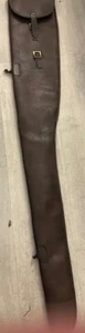 Vintage Geniune Dark Brown leather rifle shot gun bag case - Picture 1 of 1