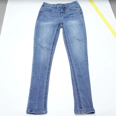 Pantalones de mezclilla ajustados Seven7 para mujer 4 azules algodón hipster clásicos 5 bolsillos cremallera mosca Foto 1 de 4