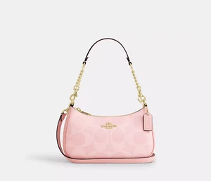 100% Authentic Coach Teri Powder Pink Shoulder Bag CAL51 Shipped from USA - Picture 1 of 3