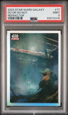 2023 Topps Star Wars Galaxy Chrome #77 Do Or Do Not Yoda Refractor PSA 9 Mint - Image 1 of 3