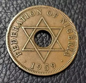 1959 Nigeria One Penny Coin - Picture 1 of 2