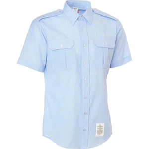 MEN MALE AIR FORCE USAF CIVIL AIR PATROL BLUE SHORT SLEEVE SHIRT SIZE 15.5 - 17 - Picture 1 of 2