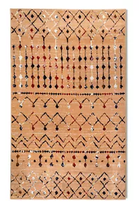 Distressed Moroccan - 2'x4', Beige, Transitional Design Area Rug - 505 - Picture 1 of 10