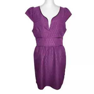 Francesca's Mi Ami Purple Mini Sheath Dress NWT Size Large Wedding Guest Dress - Picture 1 of 12