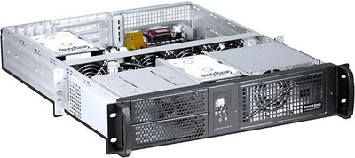2U (3xHorizonal Riser/ 7slot) ATX Rackmount Chassis (2x5.25"+6xHDDs Bay)Case NEW - Image 1 of 4