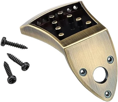 Piezas de cordal de mandolina triángulo de metal bronce para mandolina superior arqueada de 8 cuerdas Foto 1 de 4