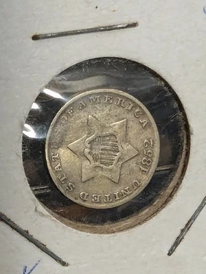 1852 Three Cent Silver Piece Trime 3c XF-Au ? Choice Please Grade For Yourself  - Image 1 of 2
