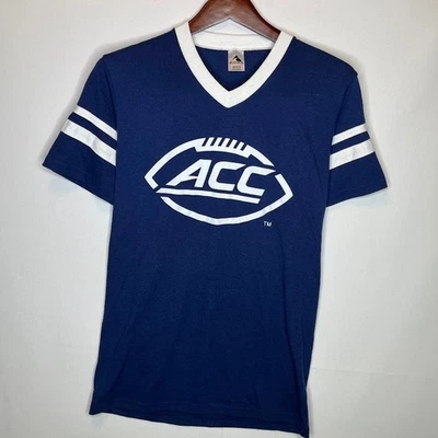 Camiseta de fútbol Augusta Sportswear ACC cuello en V azul blanco rayas S Foto 1 de 4