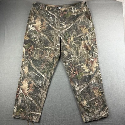 Camo Hunting Cargo Pants XL 40x32* Realtree Style Green Brown Camouflage Pockets - Image 1 of 4