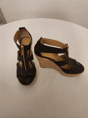 Sandalias de cuña Michael Kors Insignia marrón talla 5 Foto 1 de 4