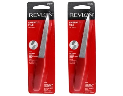 Arquivo Revlon Emeryl, lixa de unha dupla face de metal com alça de aderência pacote com 1 contagem com 2 - Imagem 1 de 2