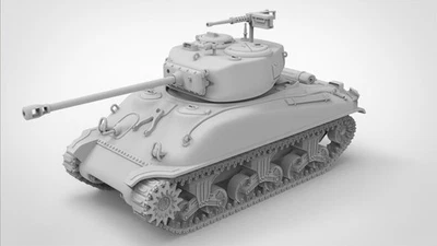 1/72/87 American Sherman M4A1(76mm cast body) tank model unpainted kit - Image 1 of 4