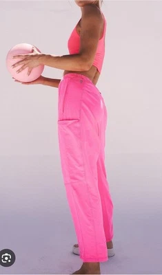 Pantalones para mujer Free People Movement Hot Shot calce relajado rosa neón XS Foto 1 de 4