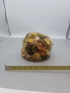 Vintage Mary Louise Sunday Church Style Hat Floral Felt Applique 1940 - Picture 1 of 13
