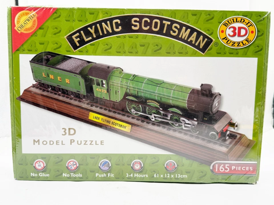 FLYING SCOTSMAN 3D MODEL PUZZLE 165 PIECES CHEATWELL LNER TRAIN LOCOMOTIVE SET - Image 1 of 4