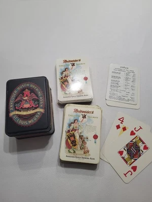 Vintage Budweiser Anheuser-Busch Playing Cards – Two Decks Fox Joker Super Cool - Image 1 of 4