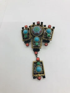 Juliana DeLizza Elster Matriz Marroquí Broche Colgante De Colección  - Imagen 1 de 12