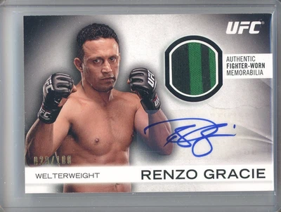2012 Topps UFC Knockout Renzo Gracie RC Rookie Patch Autograph AUTO /100 RPA - Image 1 of 2
