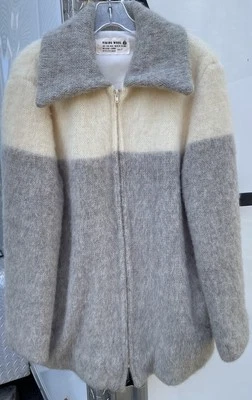 Vintage Viking 100% Pure Wool Woman’s Coat Medium Made In Iceland Gray&Ivory EUC - Image 1 of 4