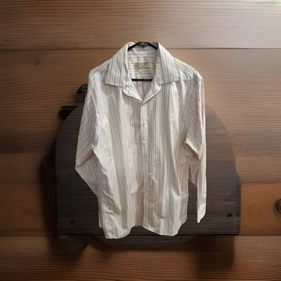 Camisa de vestir Michael Kors blanca y rosa talla 16 1/2 34/35 Foto 1 de 4