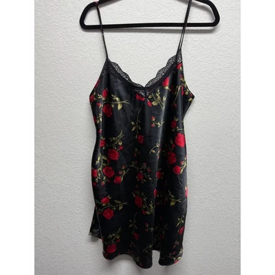 Moda Bug Negro Rosa Floral Encaje Vestido Sin Mangas Talla Grande 18/20 Prendas para Dormir Foto 1 de 4