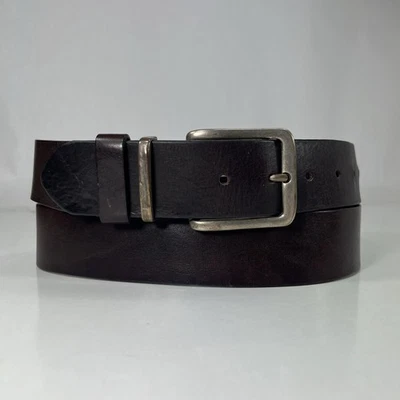 Cinto social de couro marrom largo H&M - Masculino tamanho 42 - Imagem 1 de 4