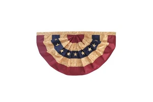 Briarwood Lane Tea Stained Patriotic Bunting 36" x 18" - Picture 1 of 4