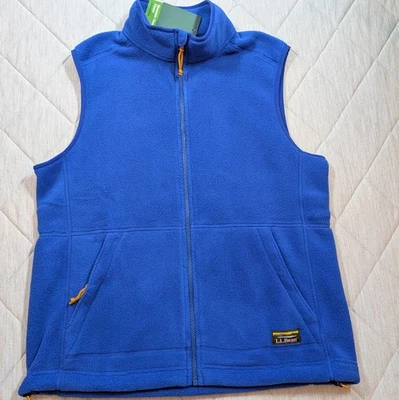 L.L. Chaleco polar clásico Bean Mountain azul para hombre mediano cremallera completa Foto 1 de 4