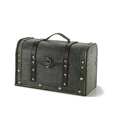  Katherine Small Treasure Chest with Handle and Hinged Lid, Decorative Pirate  Foto 1 de 4